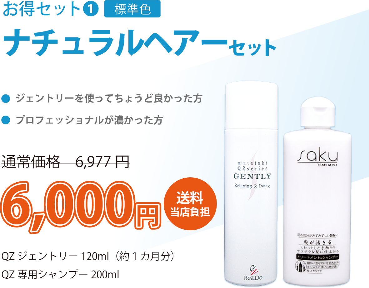 ナチュラルヘアセット